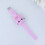 Silicone LED Cartoon Rabbit Shape Clamshell Electronic Watch Purple 7