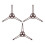 3Pcs Coffee Microwave Turntable Triple Arm Support Roller Ring Base 11