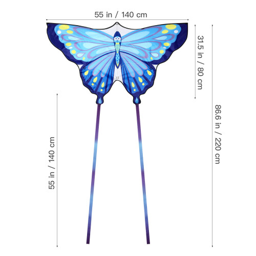 Kite Colorato Con Code Lunghe, Include 100M, Per Spiaggia 1