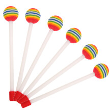 6 Stuks Lollyvormige Plastic Drumstokken Voor Kinderen