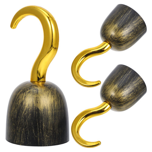 3 Piratenhaken Hand Plastic Accessoire Feest Decoratie