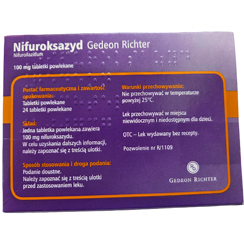 Nifuroksazyd 100mg 48 Tablets Diarrhea Biegunka 1