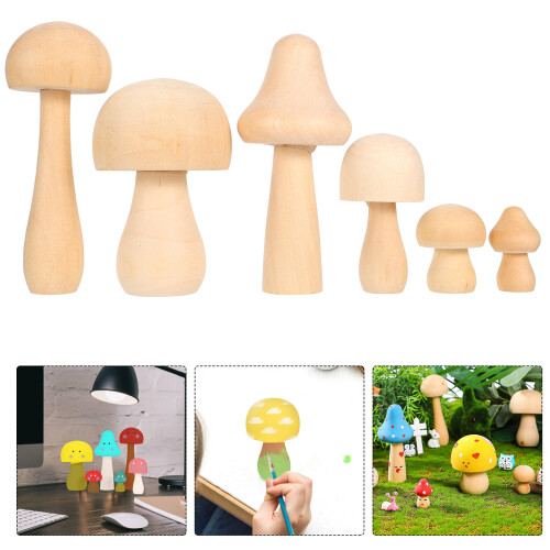 6 Pezzi In Legno Naturale Per Fai Da Te 1