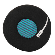 Ergonomic Turntable Stool Pad PP Cotton Filling Seat-Black