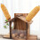 Wooden Squirrels Food Container Screw Fixed Lid Double Access 7