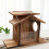 Wooden Squirrels Food Container Screw Fixed Lid Double Access 5