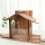 Wooden Squirrels Food Container Screw Fixed Lid Double Access 6
