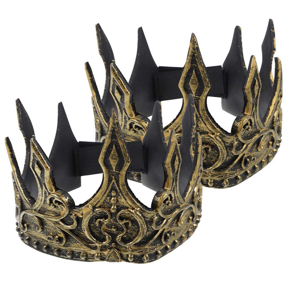 2 Sztuki Korona ŚRedniowieczna Opaska GłOwę MężCzyzn-image