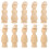 10 Pezzi Corpi In Legno Naturale Con Cappello 1