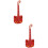 2 Stuks Kinder Gitaar Speelgoed Simulatie Ukulele Rood 17