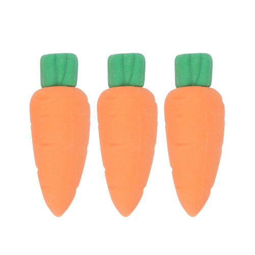 30Pcs Borracha Lápis Cenoura Suprimento Escolar