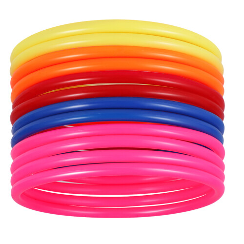32Pcs 8Cm Anéis De Arremesso Plástico Multicoloridos Para Crianças 2