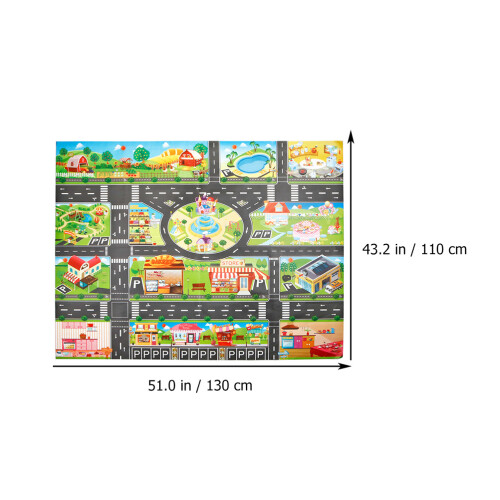Conjunto De Crianças Com Tapete Trânsito 1