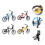 4 Unidades Mini Bicicletas De Dupla Barra Para Dedos 3