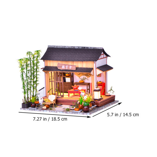 1 Conjunto Casa Estilo Chinês, Brinquedo Montagem Diy 2
