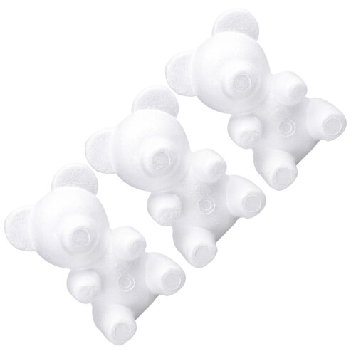 3Pcs De Urso Adorável Bolas Brancas Para Decoração Diy 1