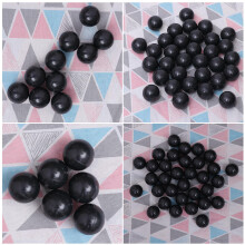 50 Unidades 6 Cm Bolas Plástico Piscina Resistente Compressão Preto