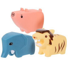 3Pcs Brinquedo De Banho Infantil Com Animais De Desenho