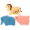 3Pcs Brinquedo De Banho Infantil Com Animais De Desenho 8