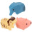 3Pcs Brinquedo De Banho Infantil Com Animais De Desenho 11