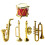 1 Conjunto Mini Instrumento Musical Plástico Simulação 1