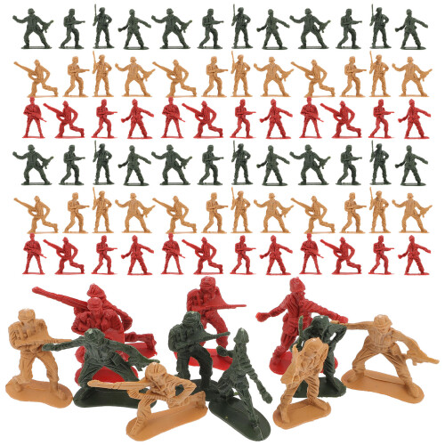200 Pcs De Soldados Miniatura Do Exército Plástico