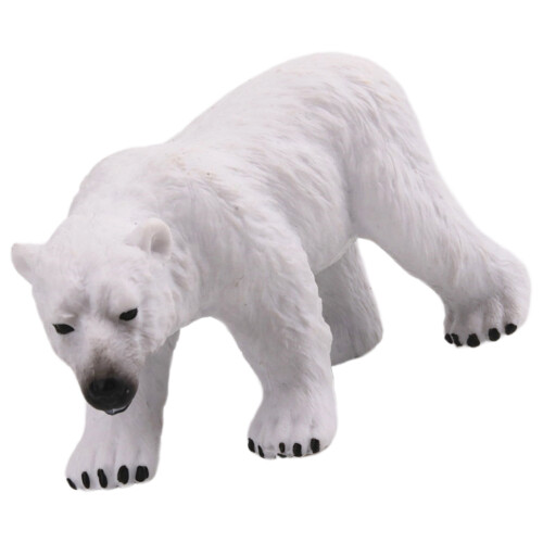 1 Miniatura De Urso Polar Plástico Para Decoração
