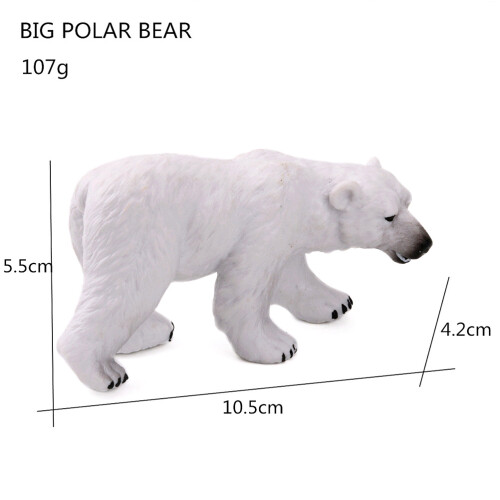 1 Miniatura De Urso Polar Plástico Para Decoração 1