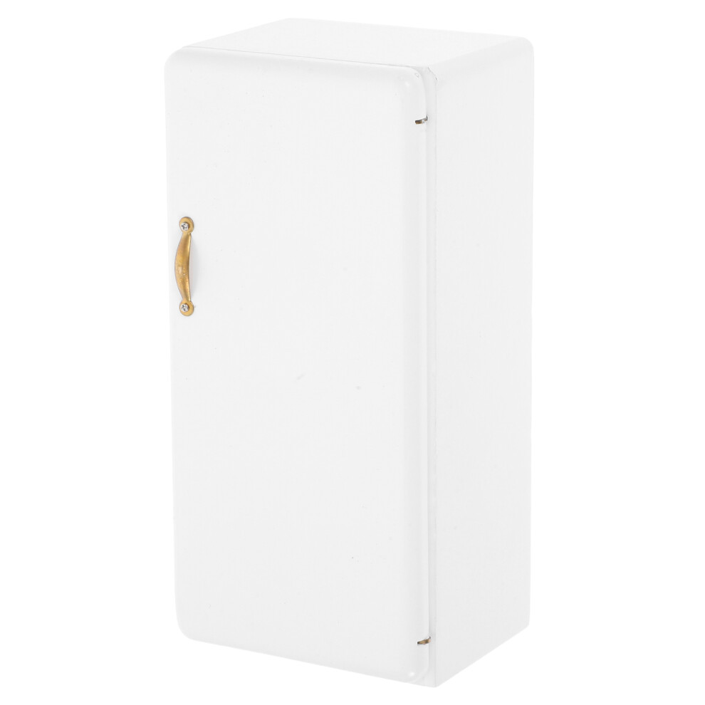 1 Sztuka 1/12 Mini LodóWka Kuchenna Do Domku Lalek (BiałA)-image