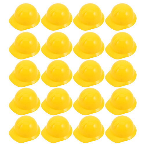 25 Unidades Mini Chapéus De Construção Plástico Para Decoração