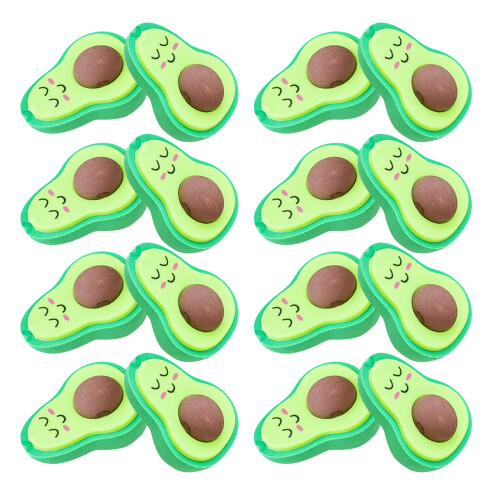 18 Borrachas De Abacate Para Crianças (Verde)