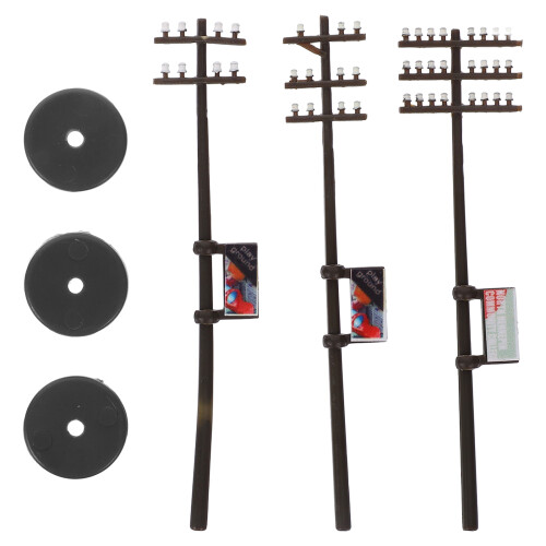 Conjunto De De Telégrafo Miniatura Plástico Para Decoração Diy 2