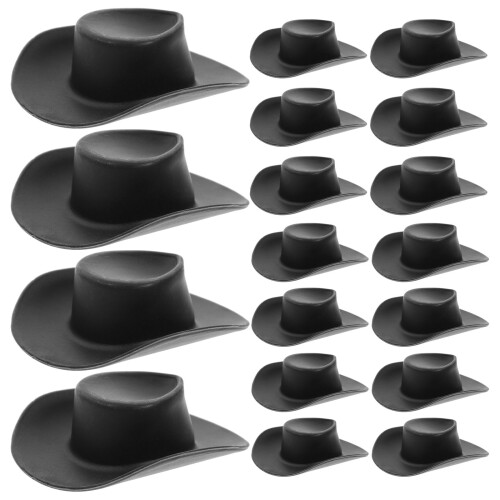 20 Unidades Mini Chapéus De Cowboy Acessórios De Bonecas 2