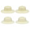 4Pcs Chapéus De Brancos Para Crianças, Ideais Para Praia E 10