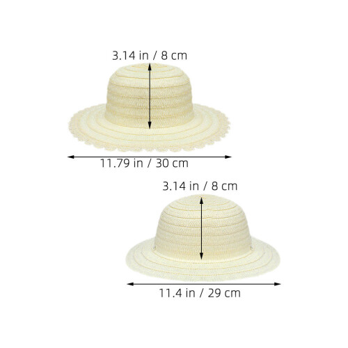 4Pcs Chapéus De Brancos Para Crianças, Ideais Para Praia E 1