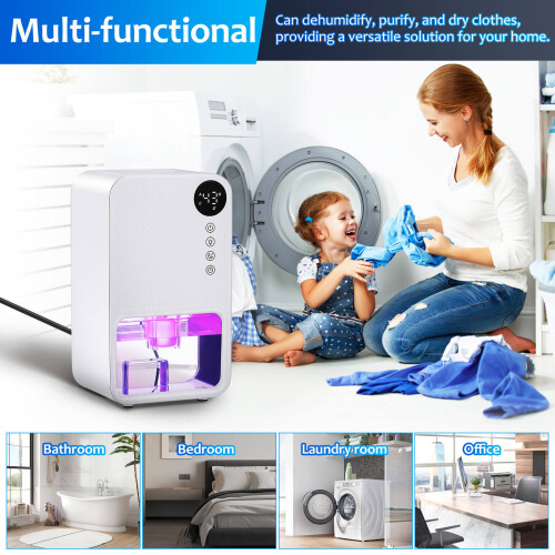 Mini Desumidificador Para Casa Quarto Com Plugue EUA 2