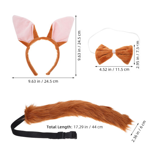 3Pcs Faixa Com Orelhas De , E Cauda Para 1