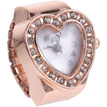 Women Vingerhorloge Hartvormige Vingerring Valentijnsdag Cadeau
