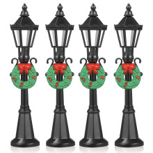 4St Duurzame Kunststof Kerstlampenpalen Voor Feestelijke Huisdecoratie
