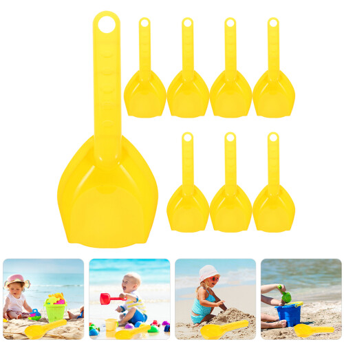 8Pcs Plastskopor Strand Sand Leksaker Gräv Spade 2