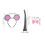 3Pcs Conjunto Rato com Orelhas, Gravata e Cauda para Halloween 2