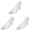 3St Elegant Transparent Figurine För Desktop Inredning 2