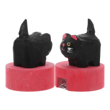 2 Pcs Afiador De Lápis Preto Para Crianças
