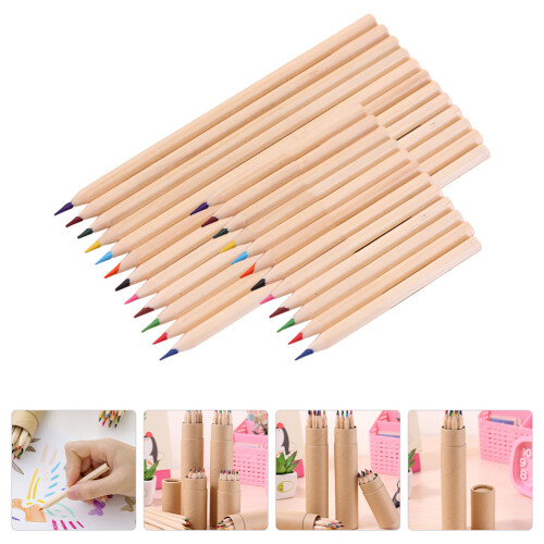 24Pcs Lápis De Infantil Coloridos Para Estudantes 2