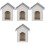 4Pcs Miniatyrhusmodell I , 3