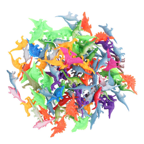 100 Unidades Mini Dinossauros De Plástico Para Crianças