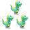 3Pcs De Dinossauros Saltitantes Com Corda 8
