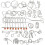 25 Pcs Nine Ring Interlock ‑Cabeça Mental 8