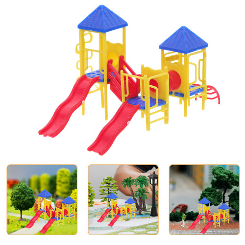 Conjunto Miniatura De Parque Infantil Com De Decorativa 2