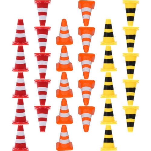 30 Unidades Mini Cones De Tráfego Plástico Para Crianças